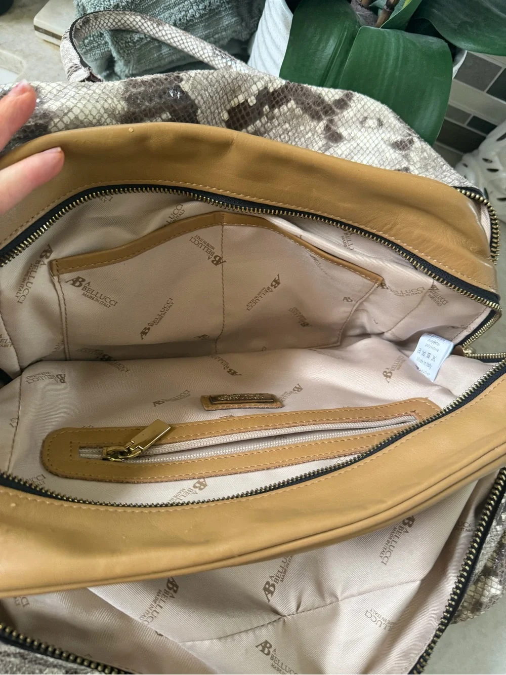A. Bellucci Reptile leather Boston bag Gorgeous!